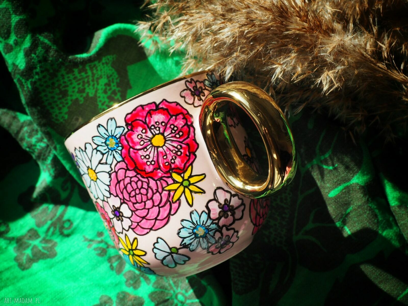 Ręcznie malowany kubek dla siostry - Sister, porcelana 380 ml