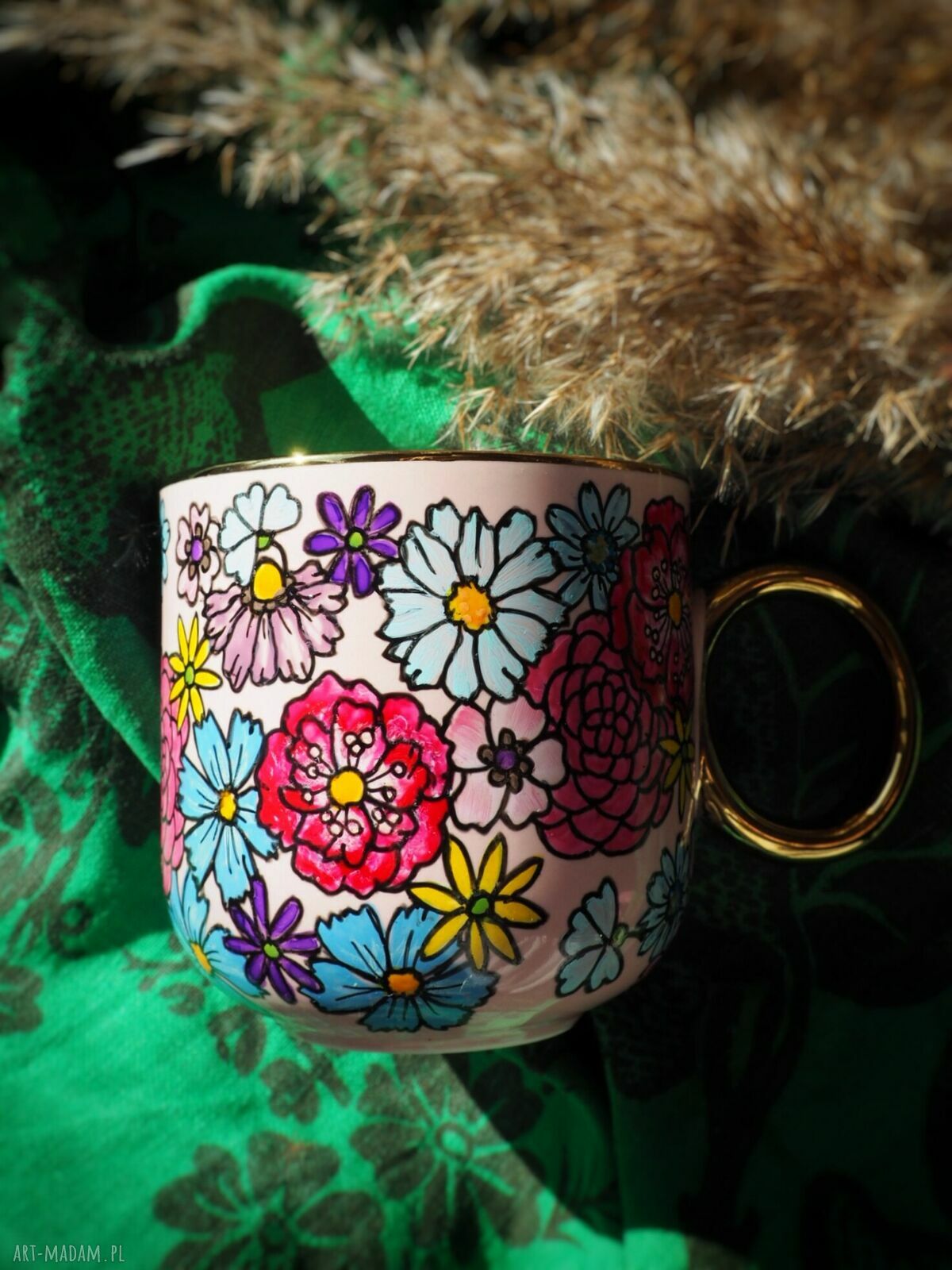 Ręcznie malowany kubek dla siostry - Sister, porcelana 380 ml