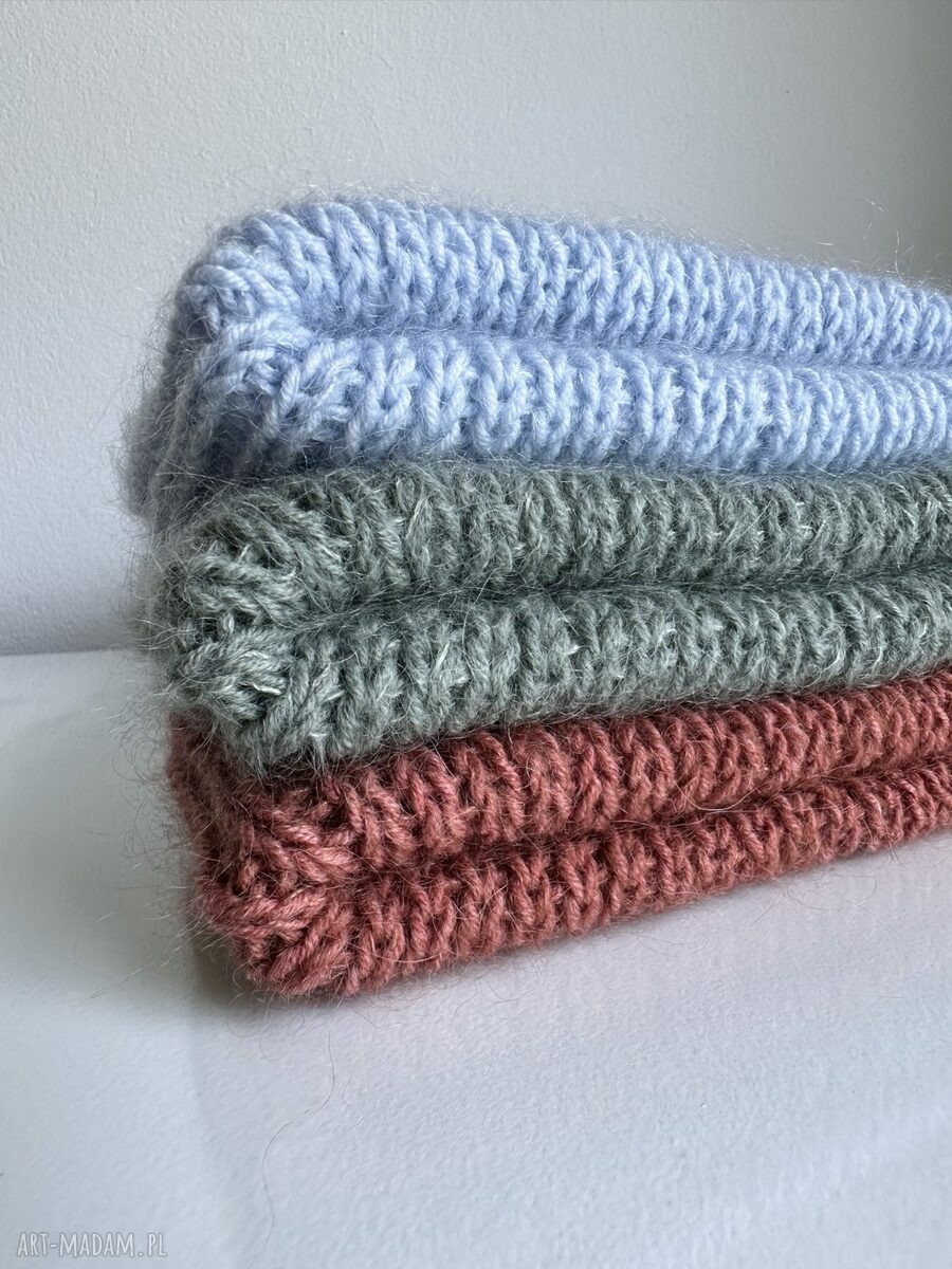 Czapka beanie AUREA z baby merino plus, moherem i jedwabiem
