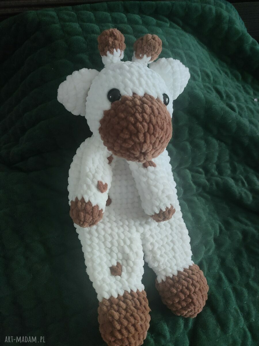 Ręcznie robiona żyrafka - szydełkowa przytulanka amigurumi dla dzieci (39 cm)