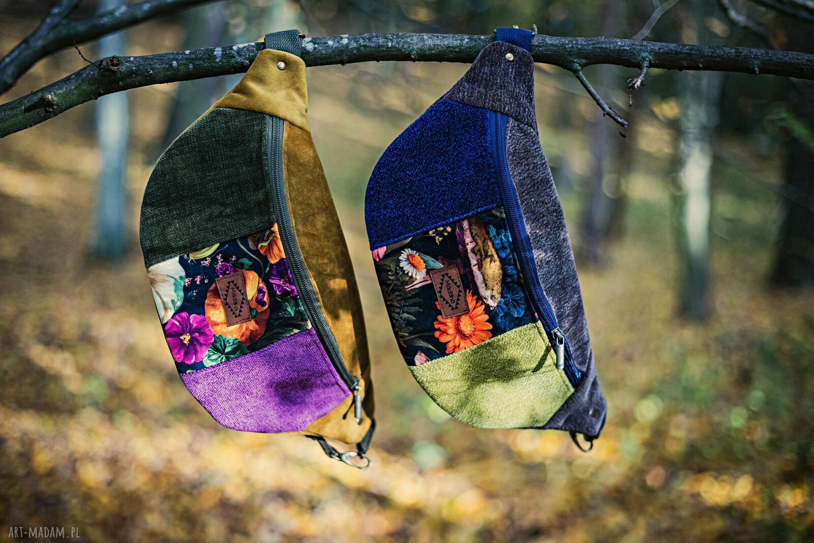 Ręcznie robiona nerka damska - praktyczna saszetka handmade