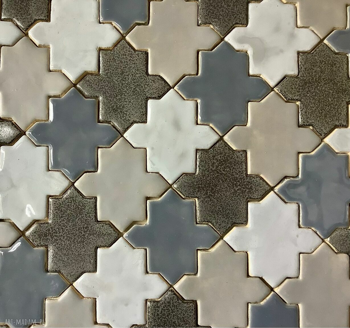 Ręcznie robione kafelki „Marocco” - dekory ceramiczne do panelu ściennego