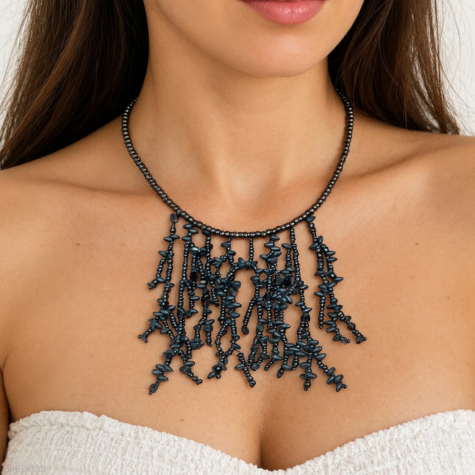 Ręcznie robiony naszyjnik damski - unikatowa biżuteria handmade