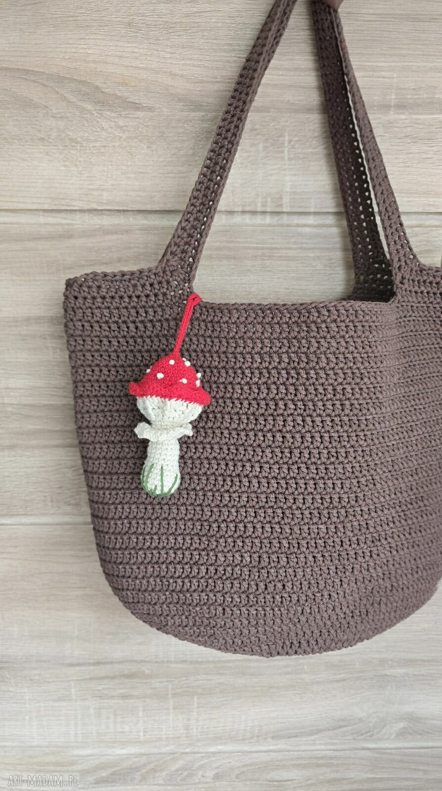 Ręcznie robiony muchomorek - brelok, zawieszka i ozdoba handmade