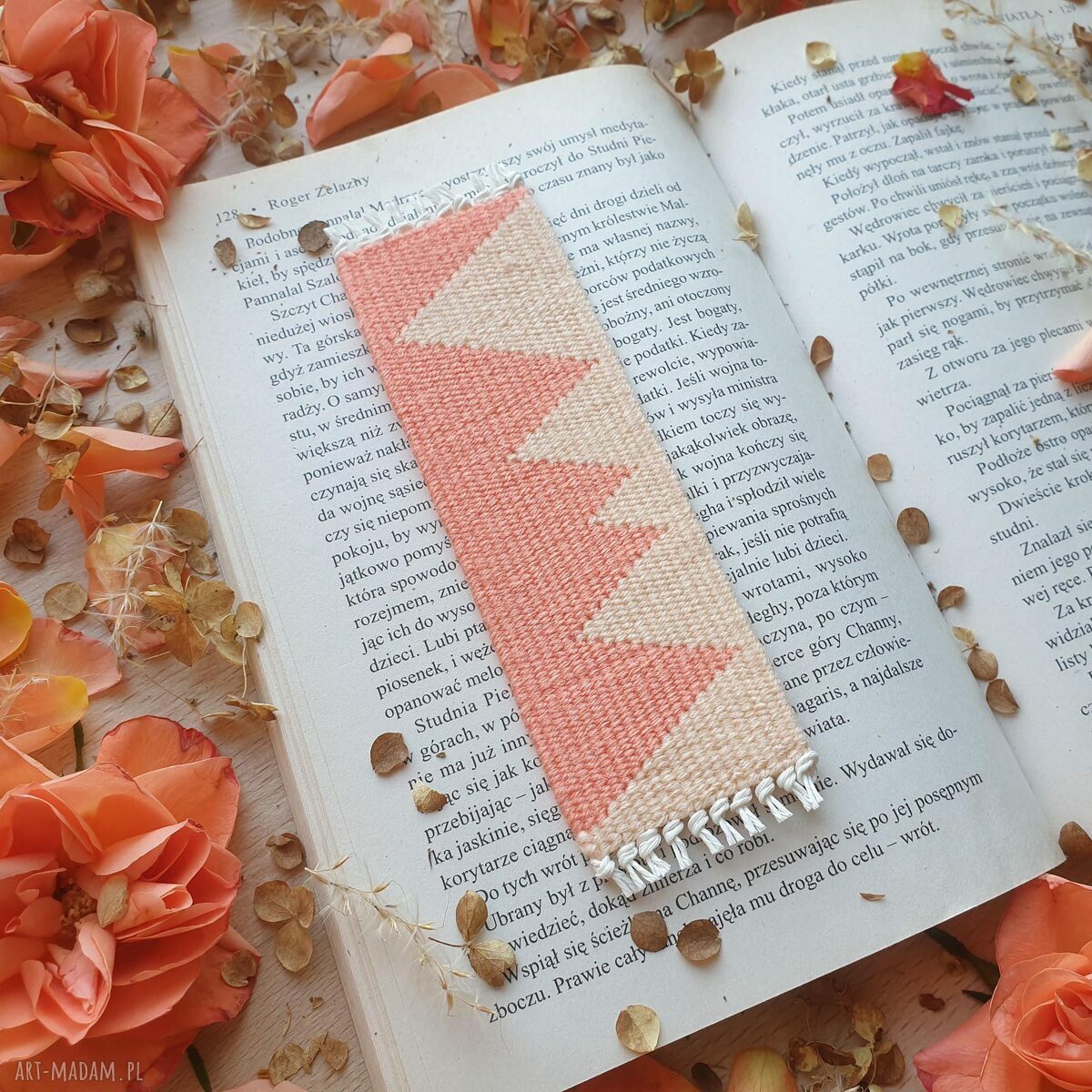 Ręcznie tkana zakładka do książek dla mola książkowego - FOL 8