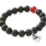 czarne bransoletki jadeit red jade & blackstone with