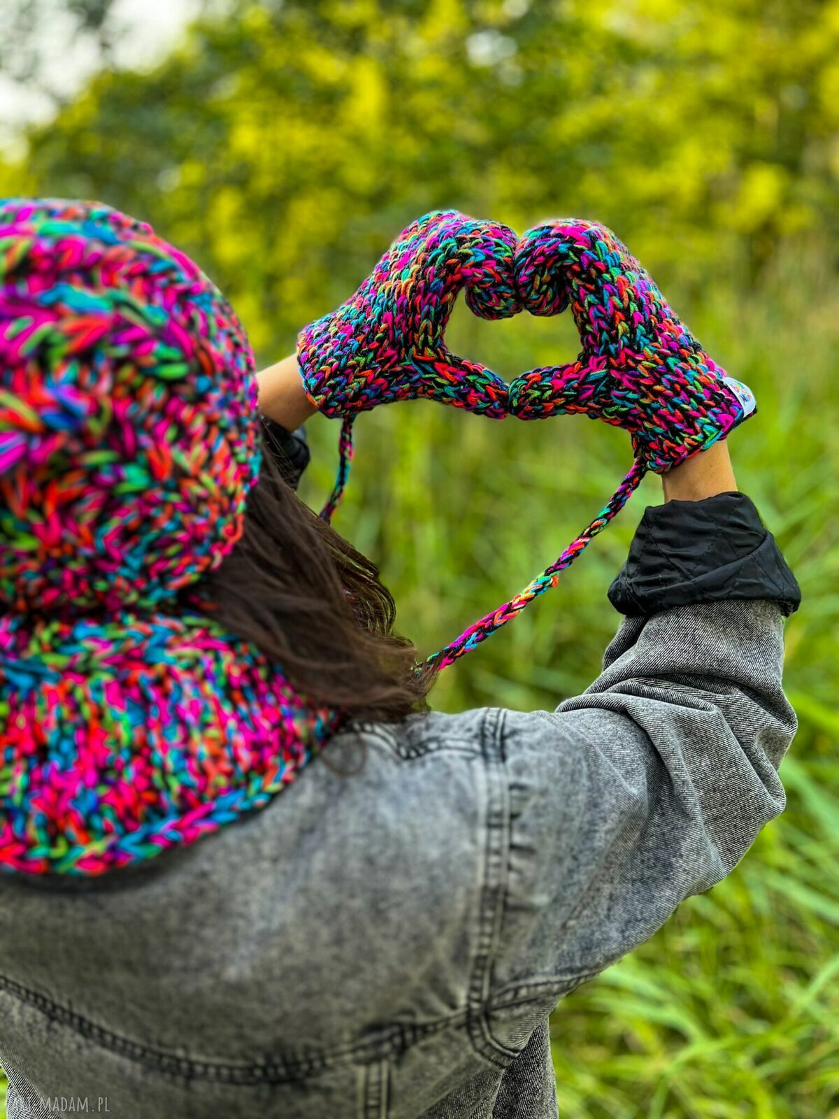 Rękawiczki MERINO 34% 'Czarne kolorki'