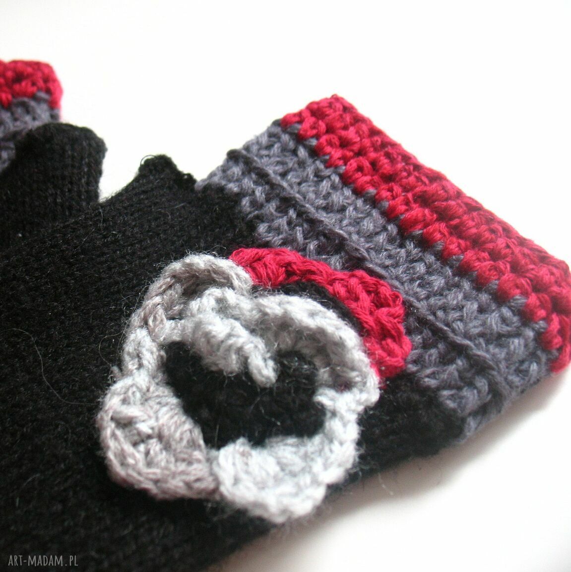 rękawiczki: rękawiczki mitenki handmade