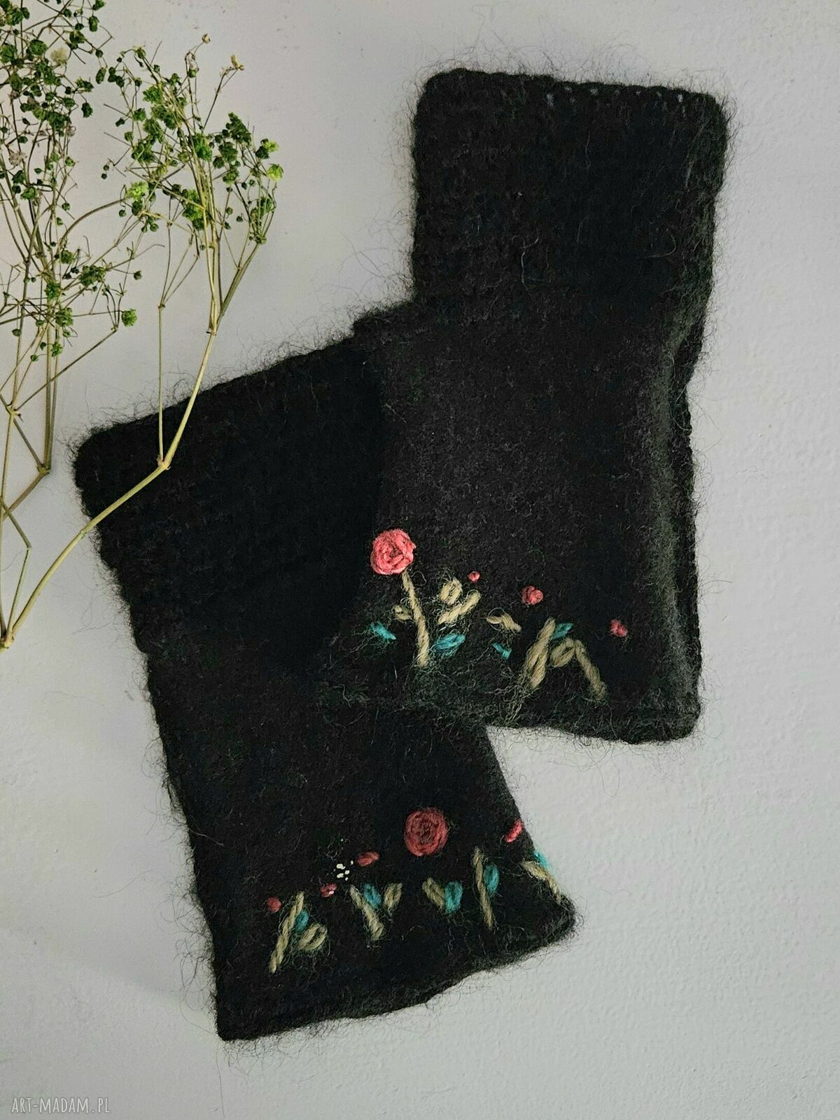 rękawiczki: Rękawiczki mitenki ręczne wykonanie