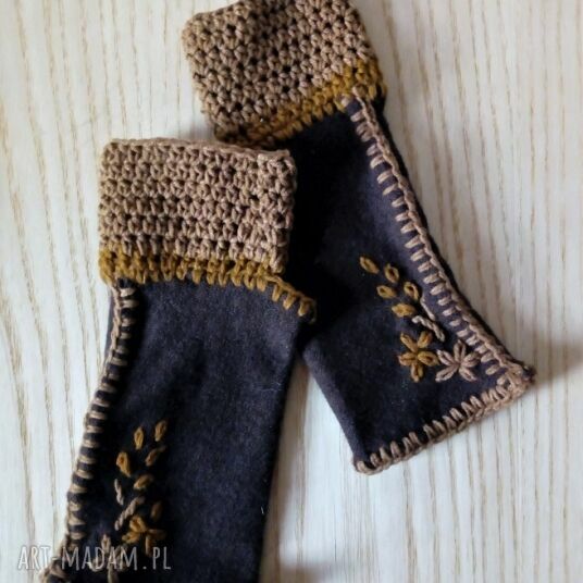 Mitenki wełniane na jesień i zimę The Wool Art