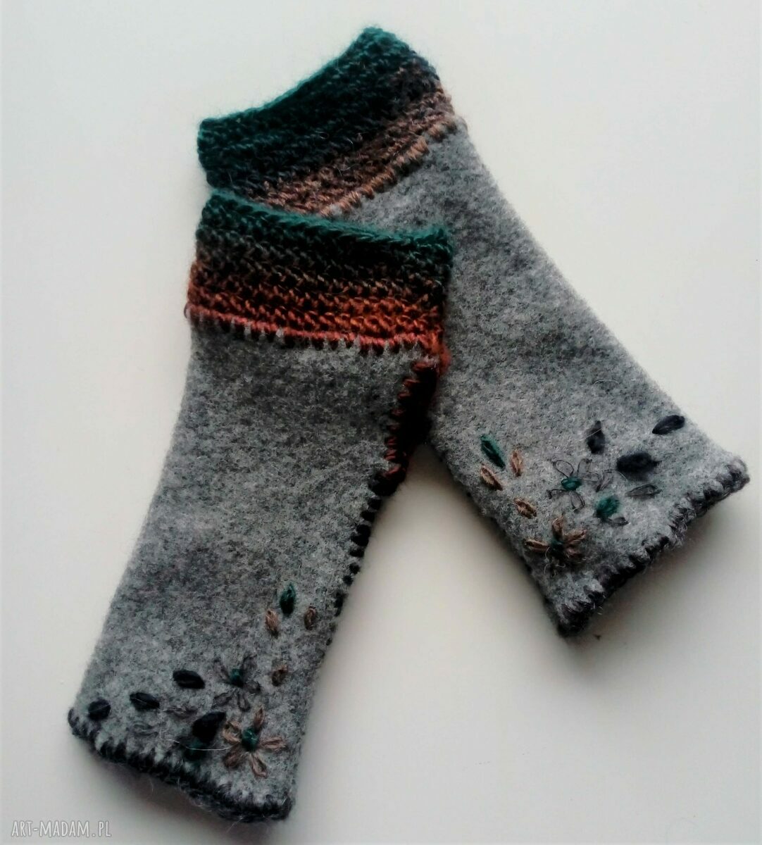 rękawiczki: rękawiczki mitenki ręcznie robione