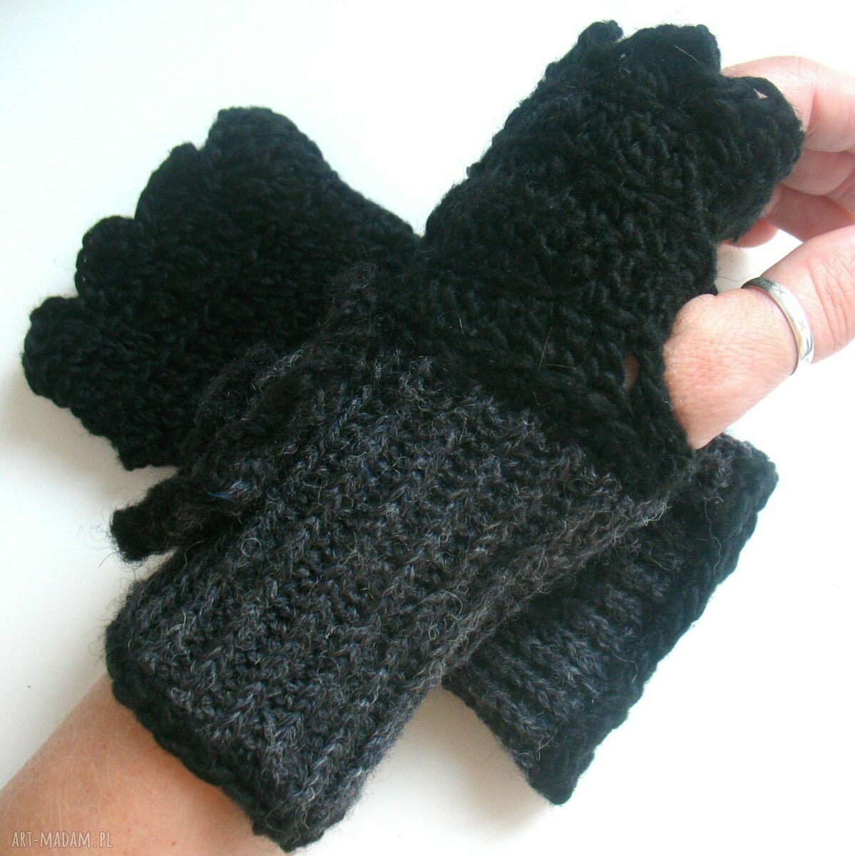 rękawiczki: rękawiczki mitenki Ręcznie robione