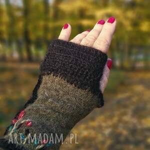 rękawiczki mitenki the wool art