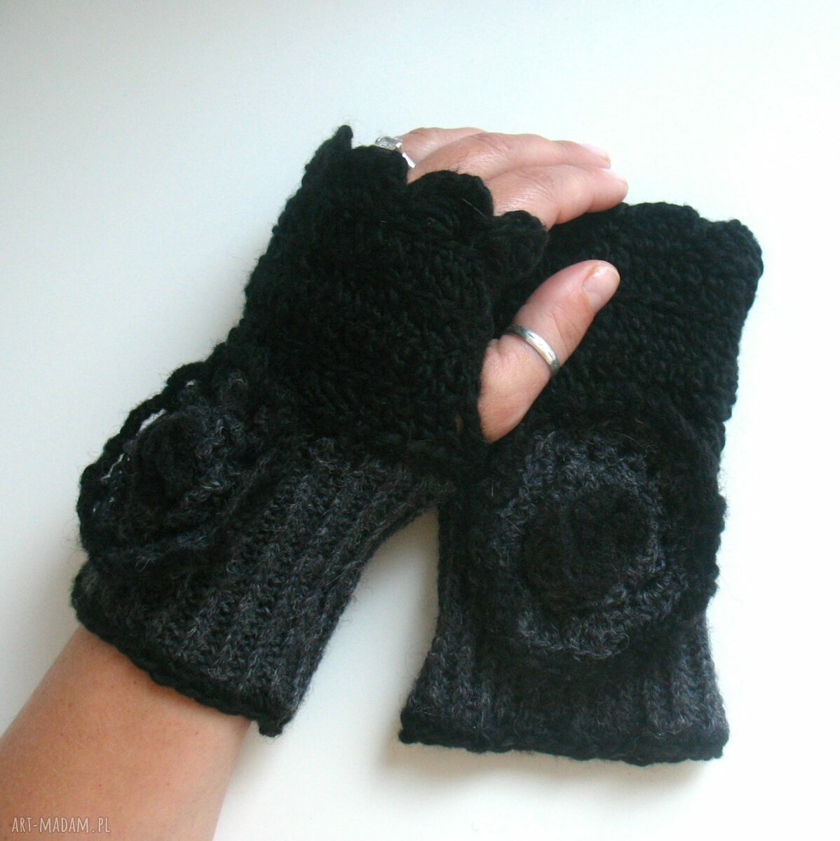 rękawiczki: rękawiczki mitenki Ręcznie robione