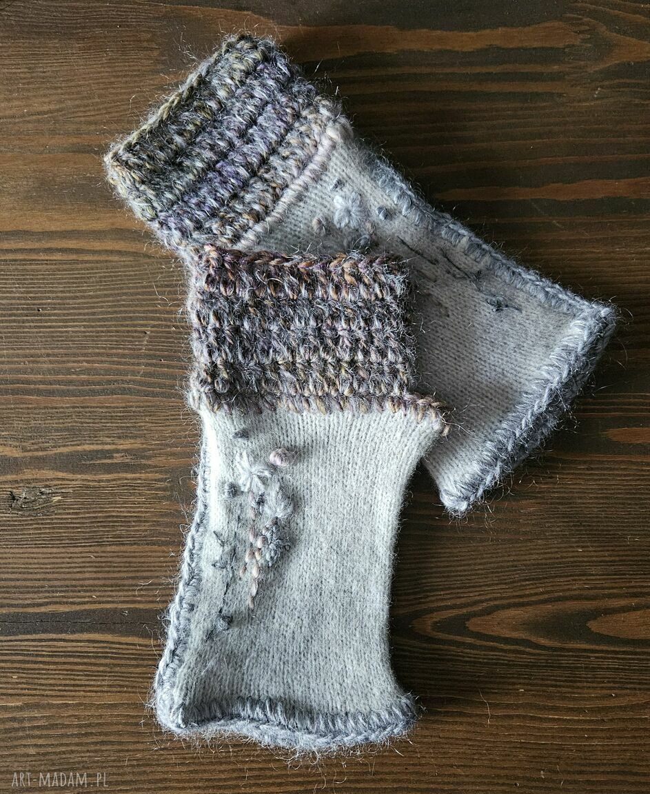 rękawiczki: Rękawiczki mitenki HandMade