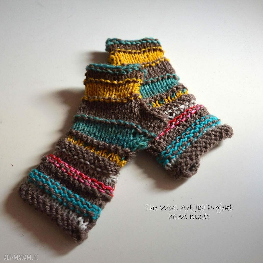 rękawiczki: rękawiczki mitenki Ręczne wykonanie