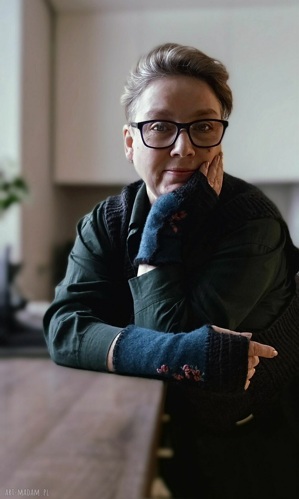 Mitenki szydełkowe na dłonie ręcznie robione, prezent