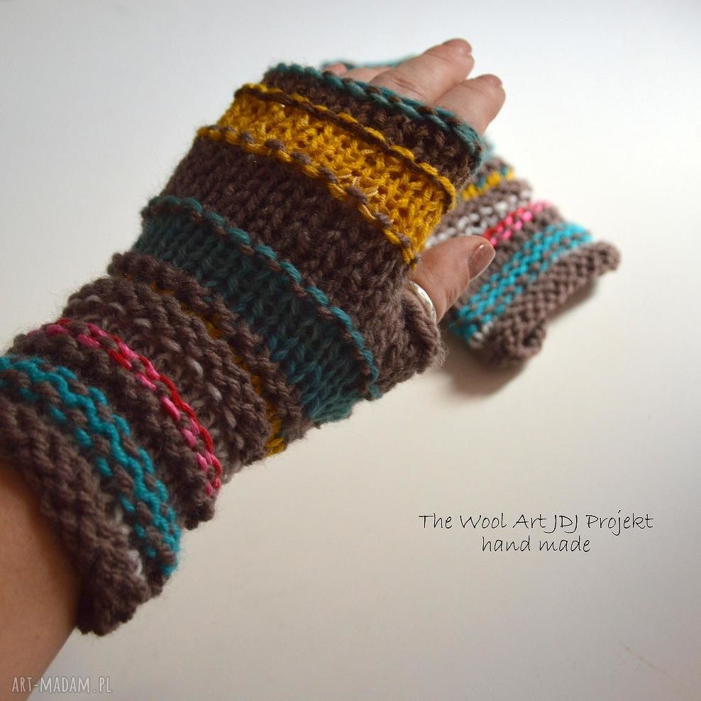 Rękawiczki mitenki dodatki ubioru nieodłączna część the wool art