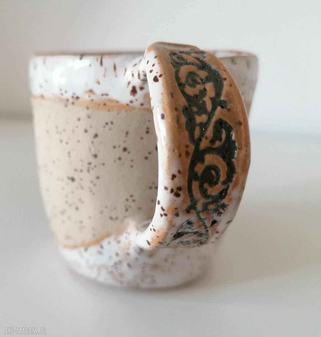 Kubek ceramiczny "Rowerem w stronę słońca" - rękodzieło, które ma duszę