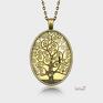 handmade naszyjniki medalion owalny tree of life