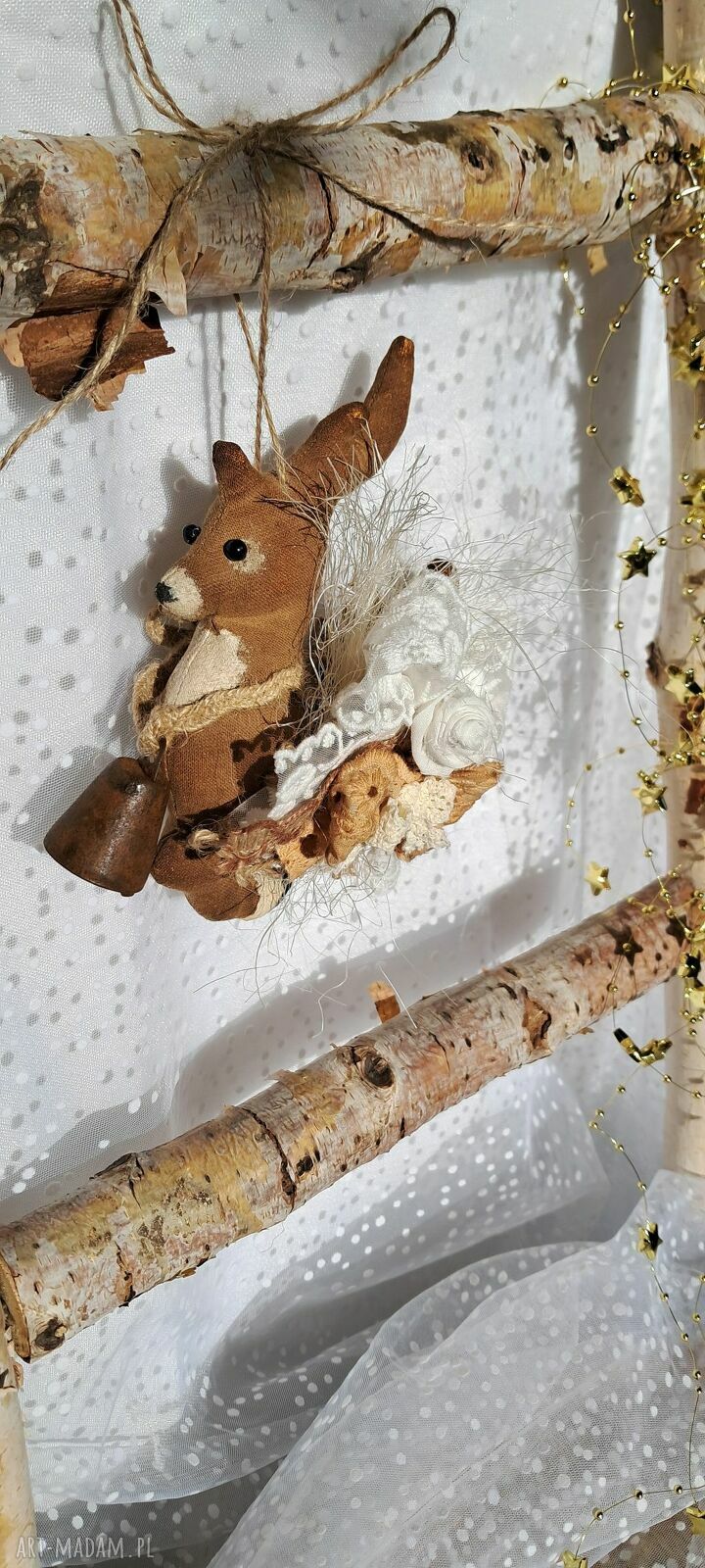 Renifer świąteczny - bożonarodzeniowa dekoracja do zawieszenia
