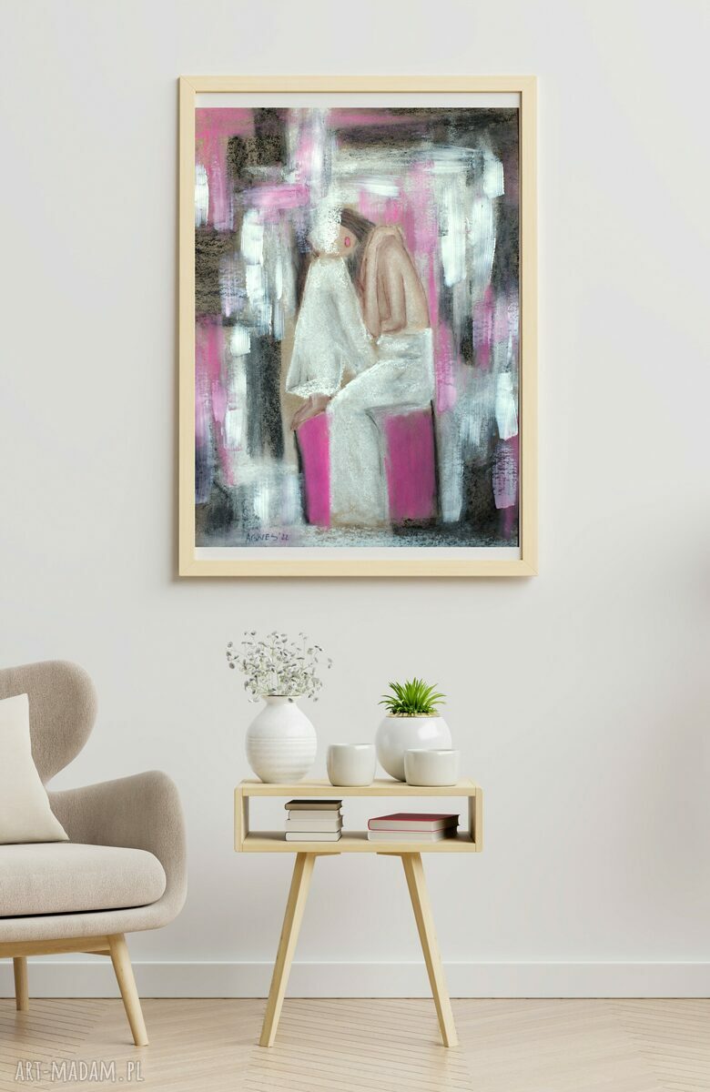Reprodukcja obrazu „Kolor Kobiety - Różowy” 40x60 cm - abstrakcyjny portret