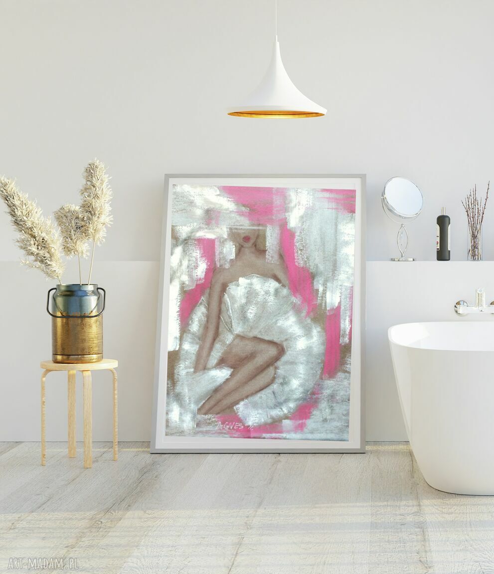 Reprodukcja obrazu Balerina 1 - baletnica w różu 50x70 cm