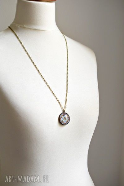 naszyjniki: AZULEJOS Brązowy łańcuszek ręcznie zrobione