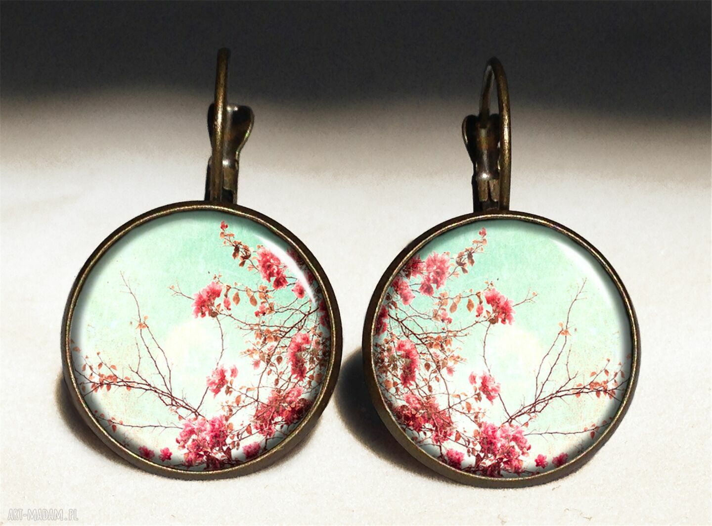 pierścionki: Retro kwiaty Pierścionek regulowany hand made