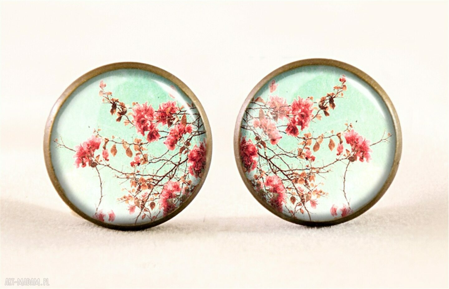 pierścionki: Retro kwiaty Pierścionek regulowany hand made