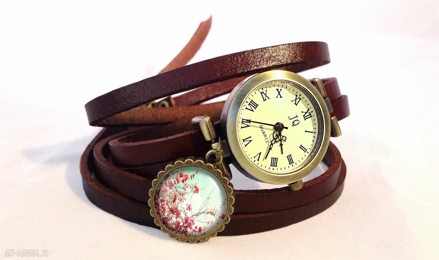 pierścionki: Retro kwiaty Pierścionek regulowany hand made