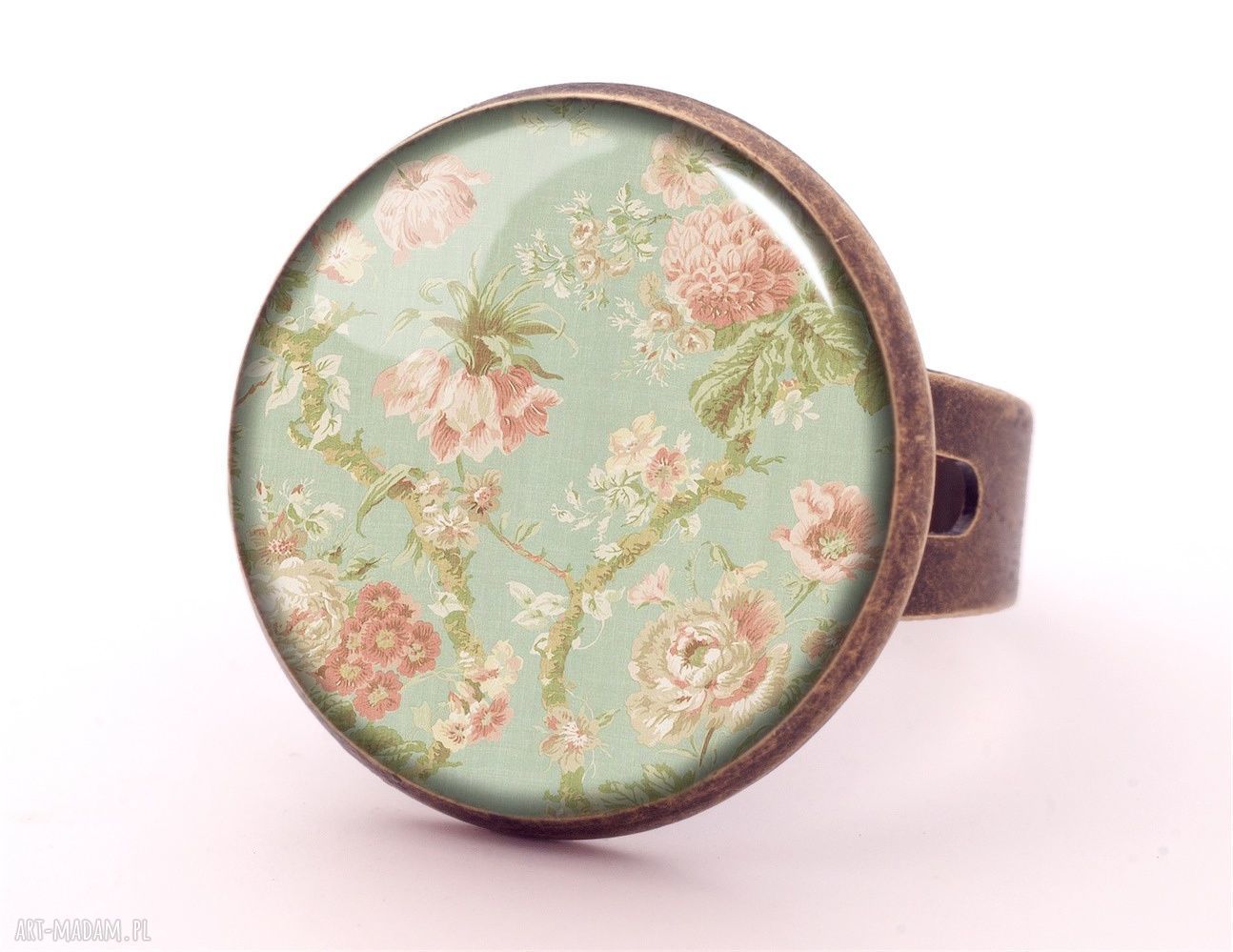 kolczyki: Retro róże małe kolczyki wiszące Hand Made