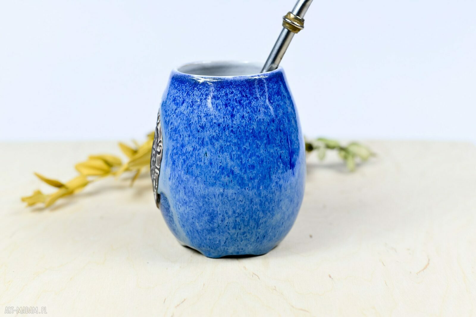 Rezerwacja 2 Naczynie do Yerba Mate | Matero Aztec Blue - 380 ml