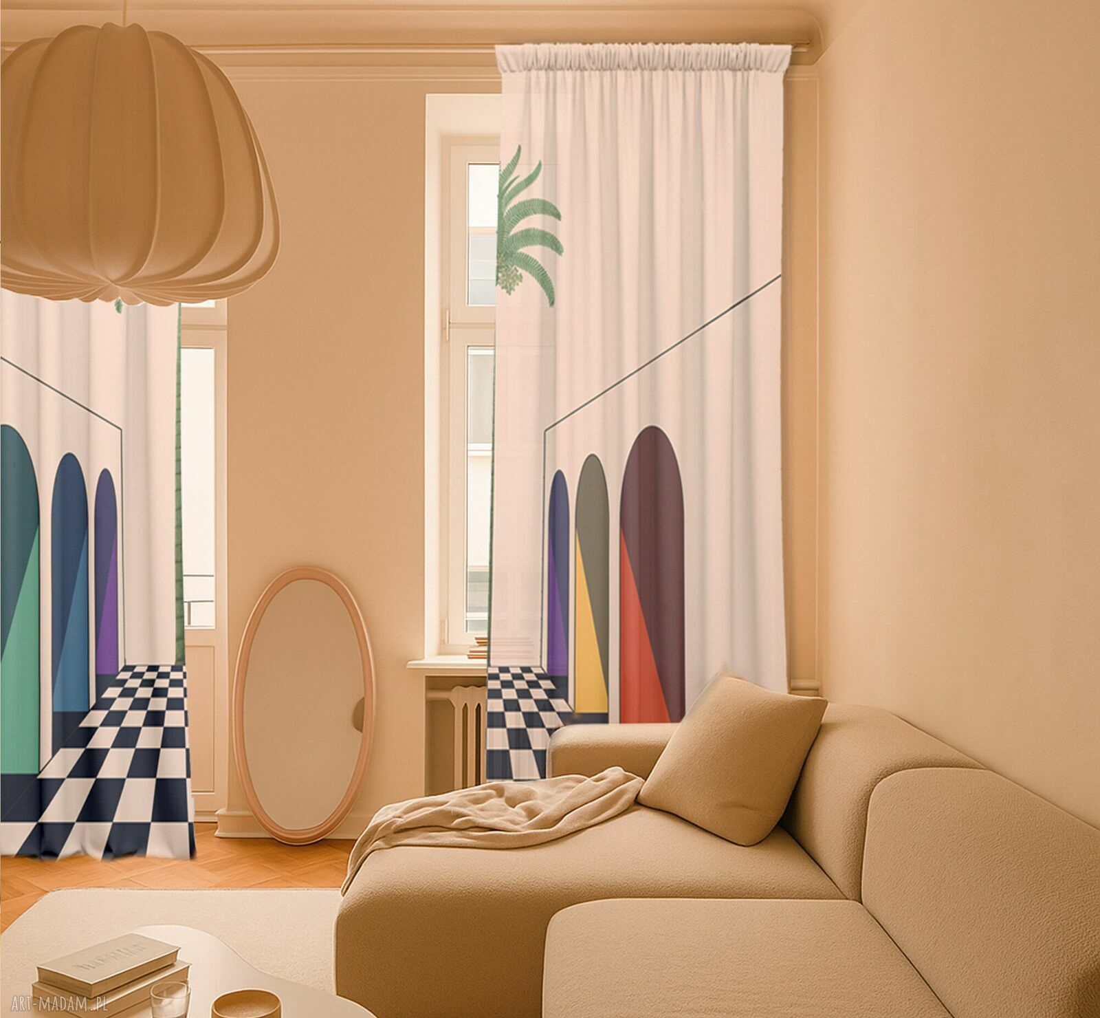 Zasłony „Riad” - marokański geometryczny wzór na wymiar