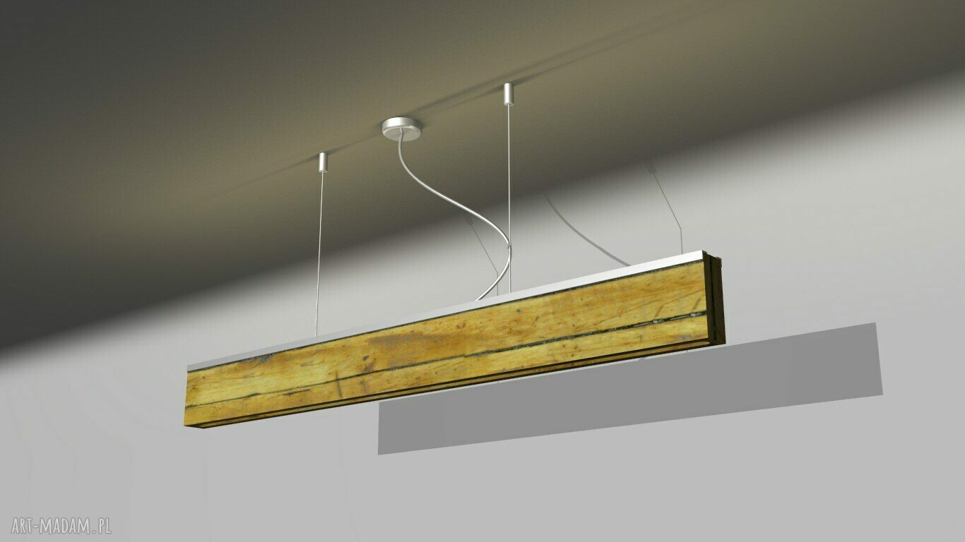 Lampa RIFT -100cm-Dąb-Dół-Listwa Czarna