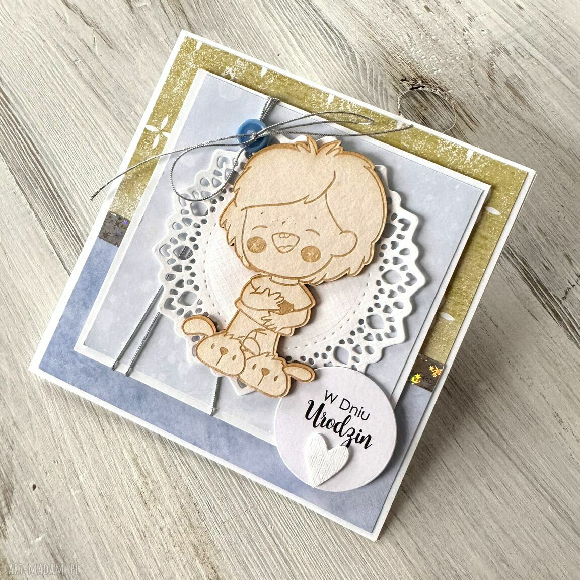 Kartka okolicznościowa dla chłopca urodziny roczek prezent