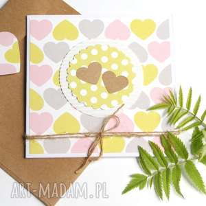 sweet harts kartka handmade - różowe kartki