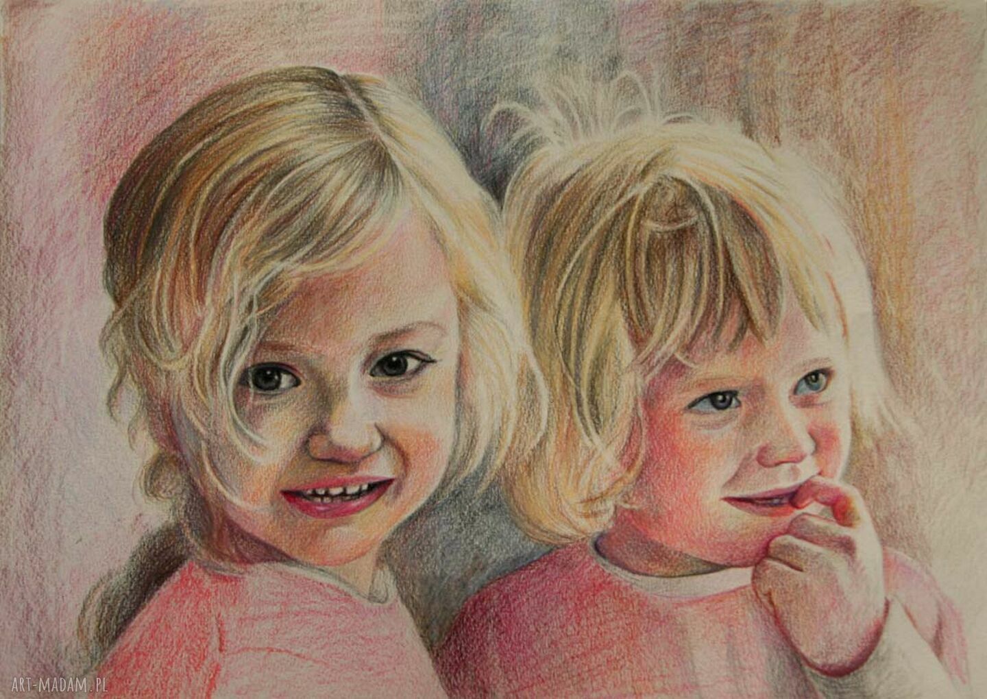 Portret rodzeństwa - pamiątka z dzieciństwa (A3 30x42)