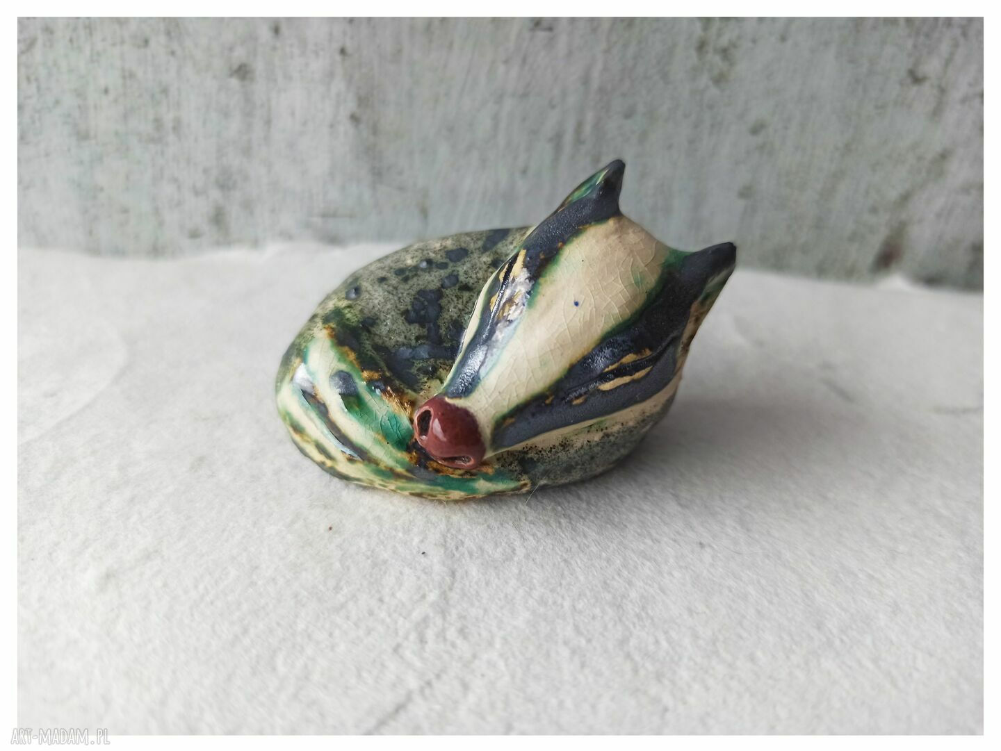 Rodzina borsuków - ceramika handmade na półkę