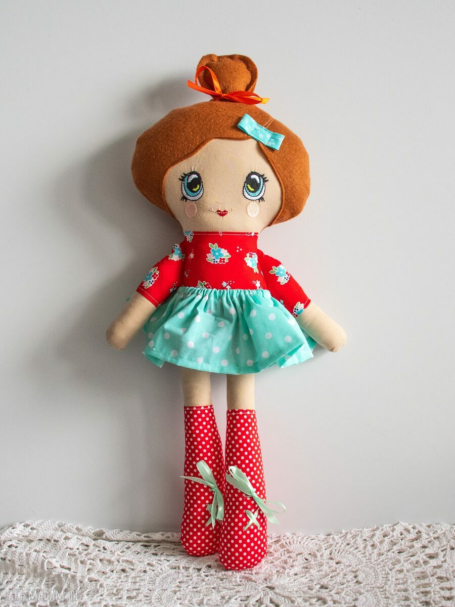 Lalka Rojberka Agatka 46 cm - prezent handmade na roczek