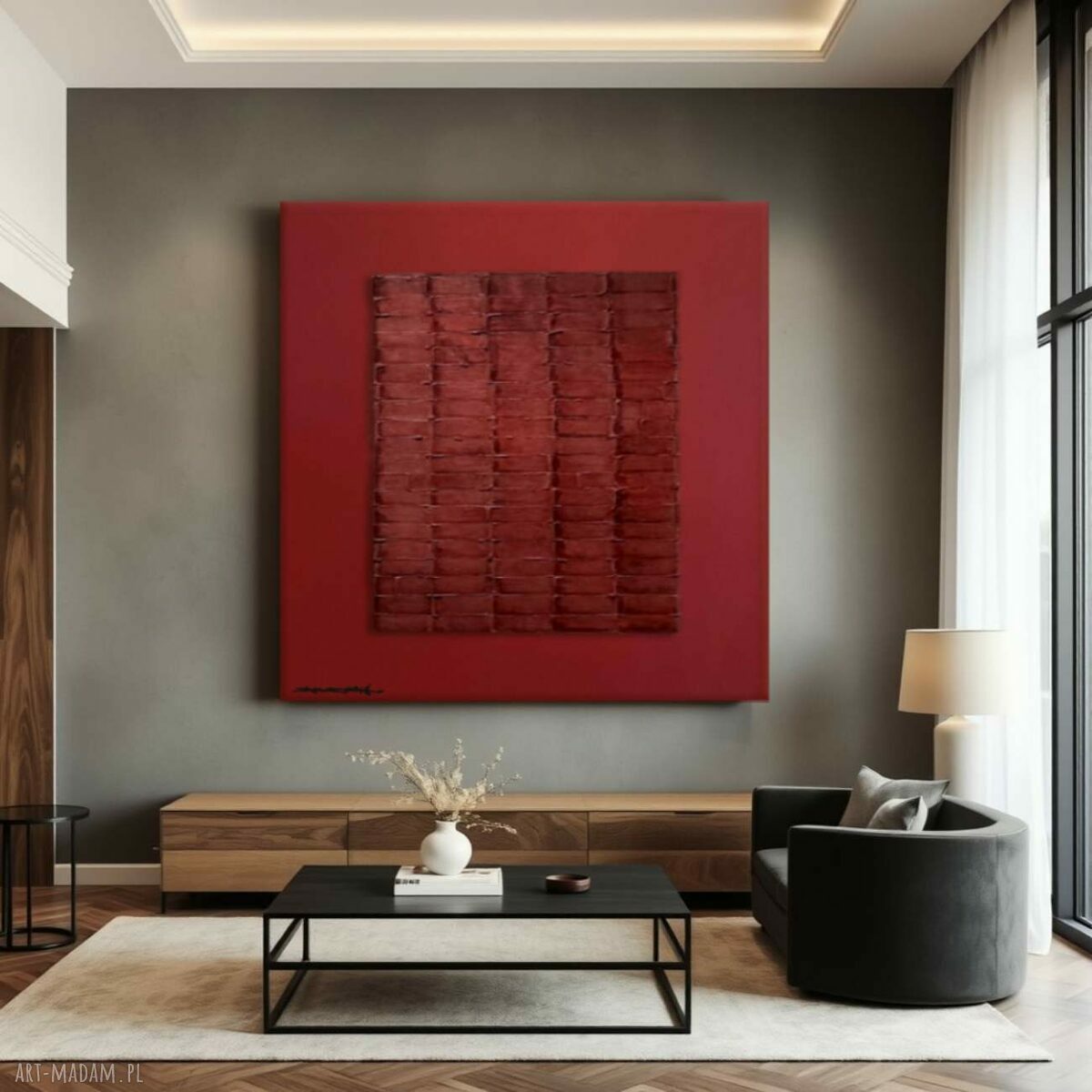 ROJOSIMMO - autorski obraz strukturalny 100x100 cm „Gruba Rzeźba”