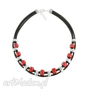 roller necklace 9 - red & black mandala