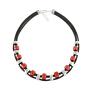 autorskie naszyjniki roller necklace 9 red & black