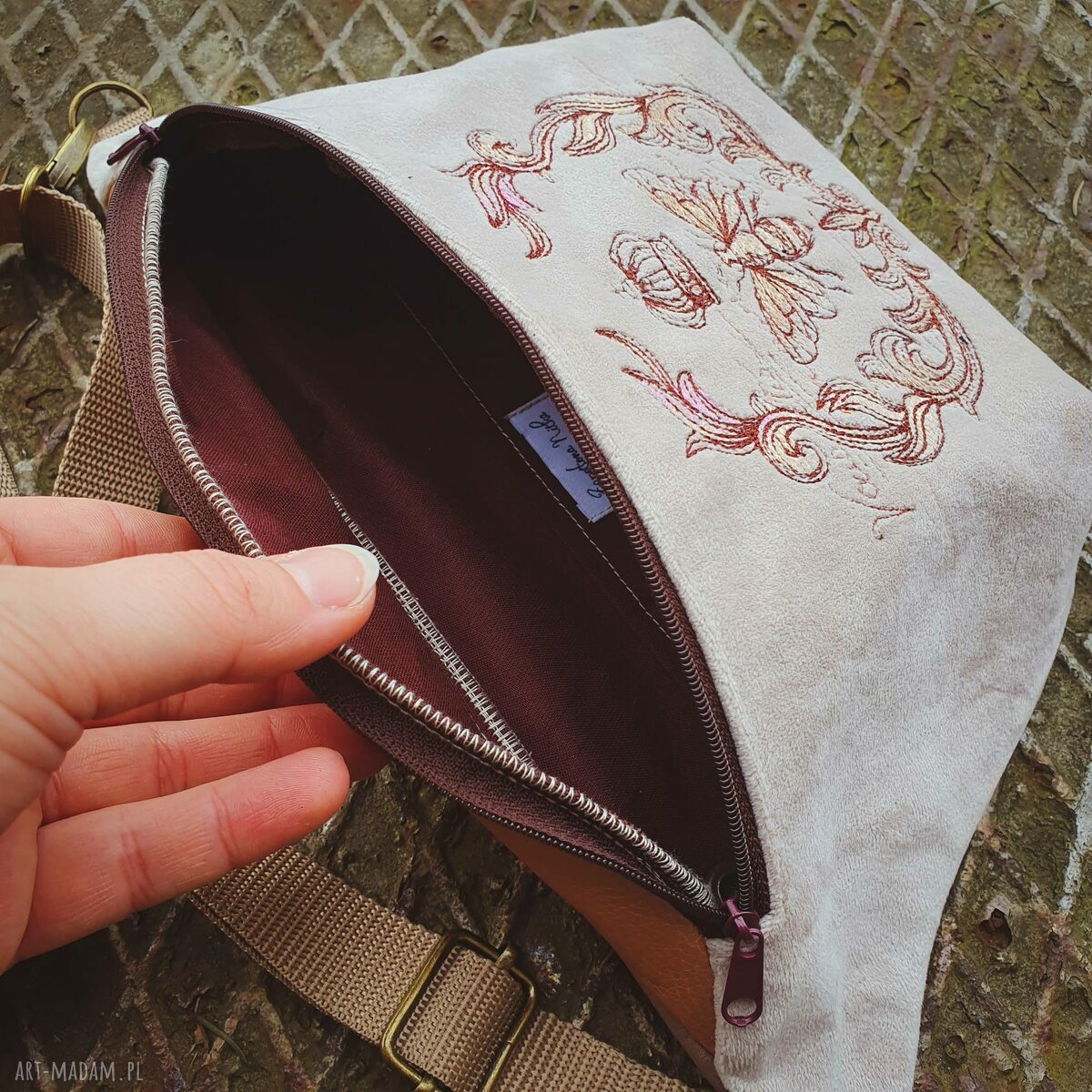 Nerka XXL pszczółka vintage romantyczny haft