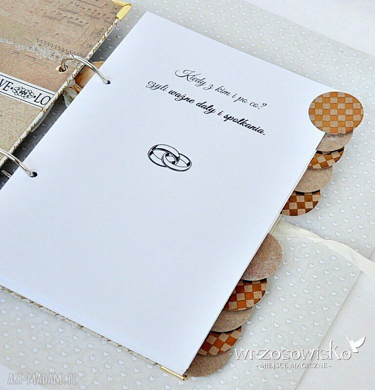 Romantyczny Planner Ślubny hand made