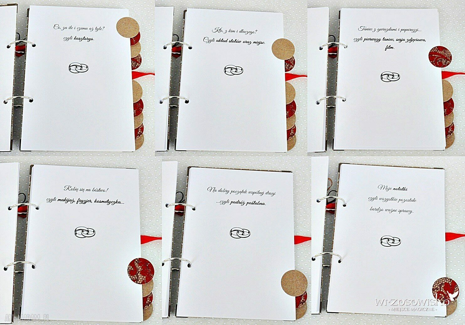 Romantyczny Planner Ślubny hand made