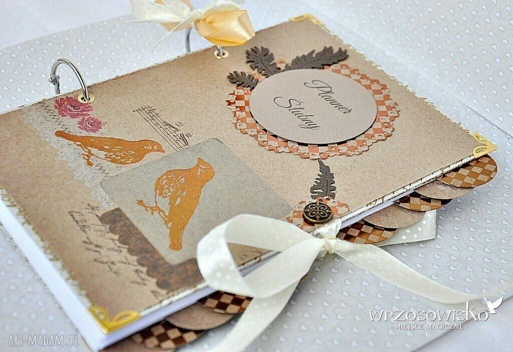 Romantyczny Planner Ślubny hand made
