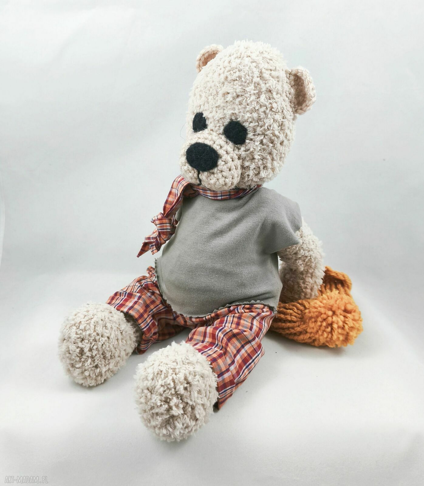 ROMUŚ - miś 36 cm, personalizacja - ręcznie robiona maskotka na święta