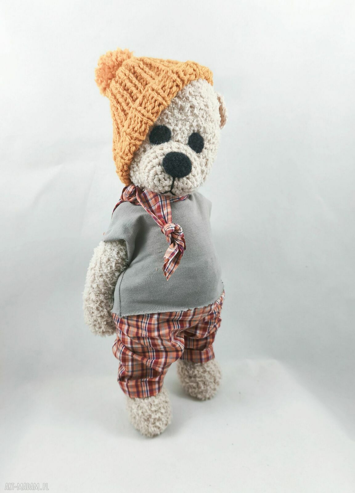 ROMUŚ - miś 36 cm, personalizacja - ręcznie robiona maskotka na święta
