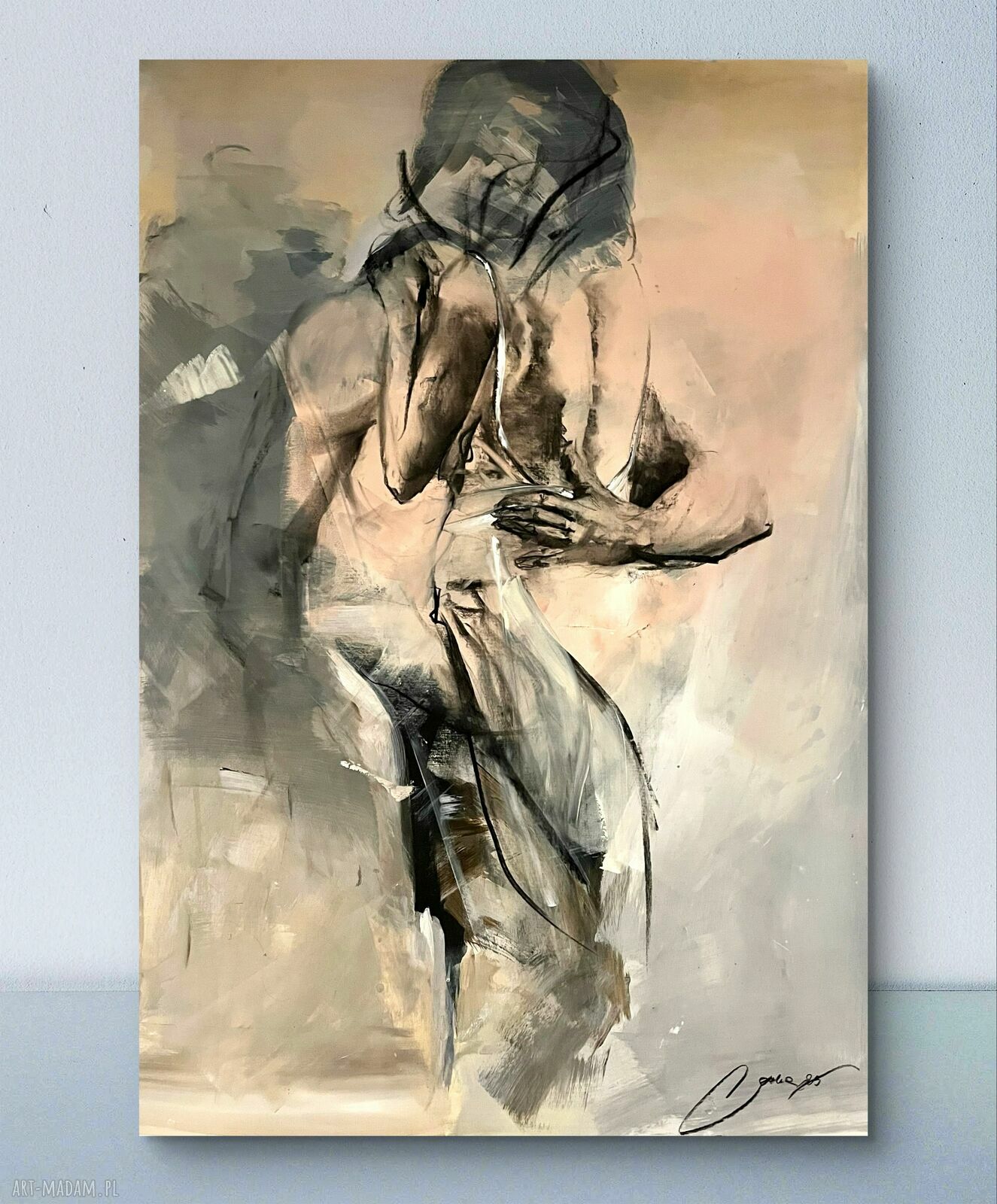 Rose - duży obraz 100x70 inkografia fine art - kobieta i mężczyzna do sypialni